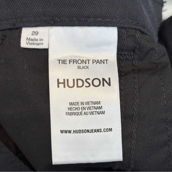 Hudson Jeans womens black casual high rise Tie Front Wide-Leg Pants size 29 - Picture 12 of 13